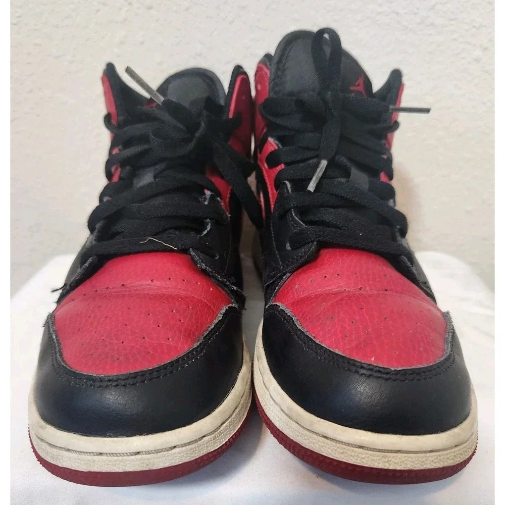 Nike Youth Air Jordan 1 Mid 554725-074 Red Basketball Shoes Sneakers Size 7 2020